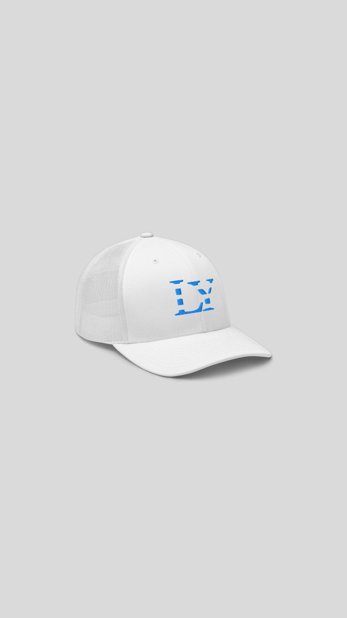 MESH CAP WHITE AND BLUE