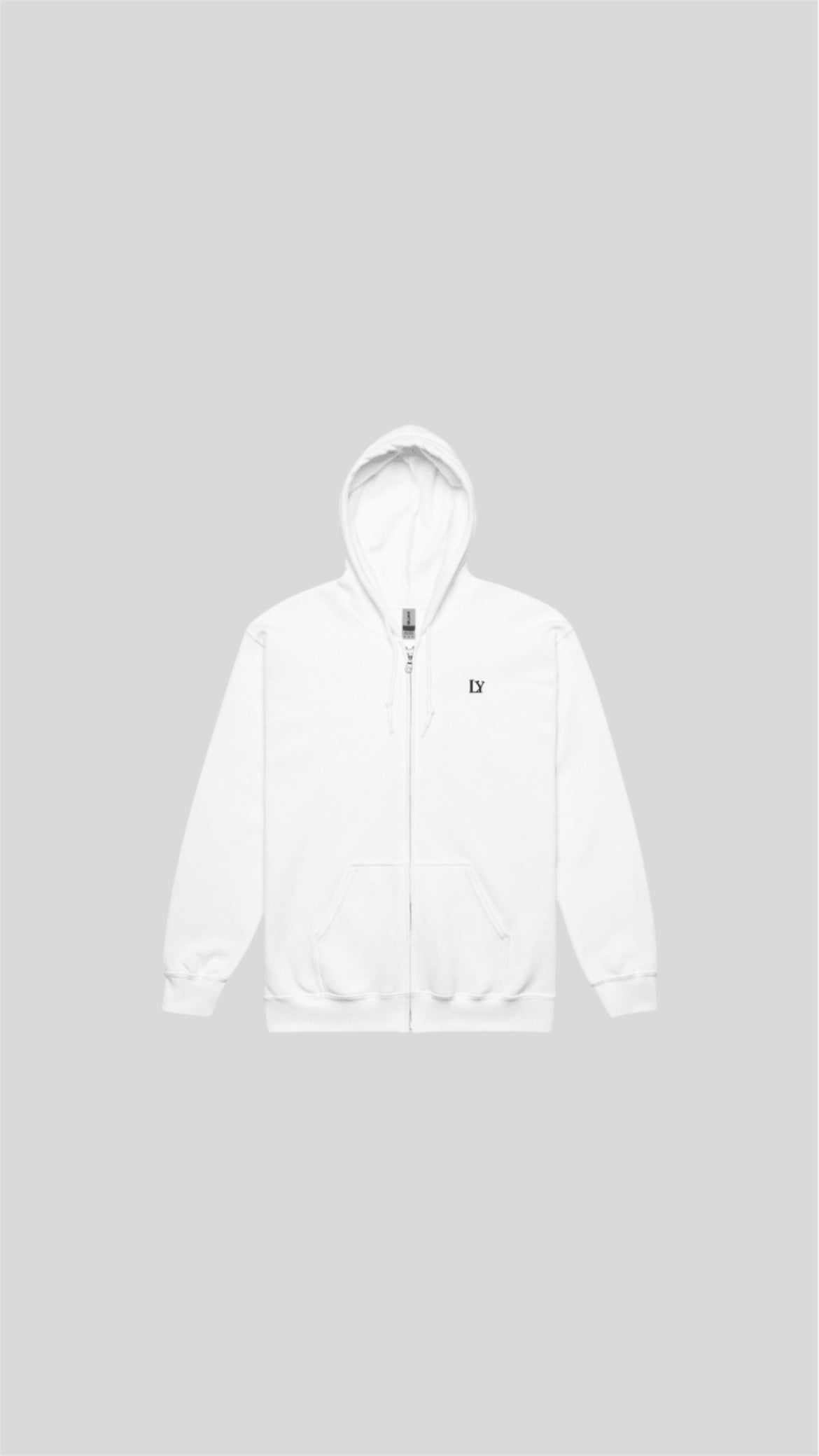 Zip hoodie white