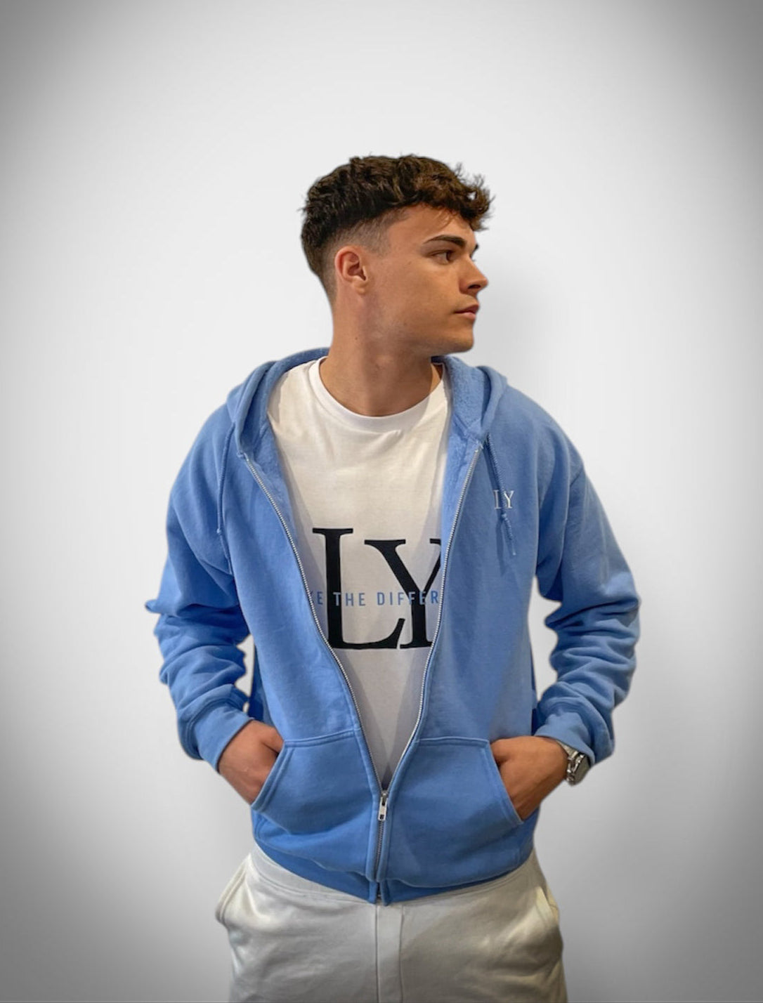 Zip hoodie blue