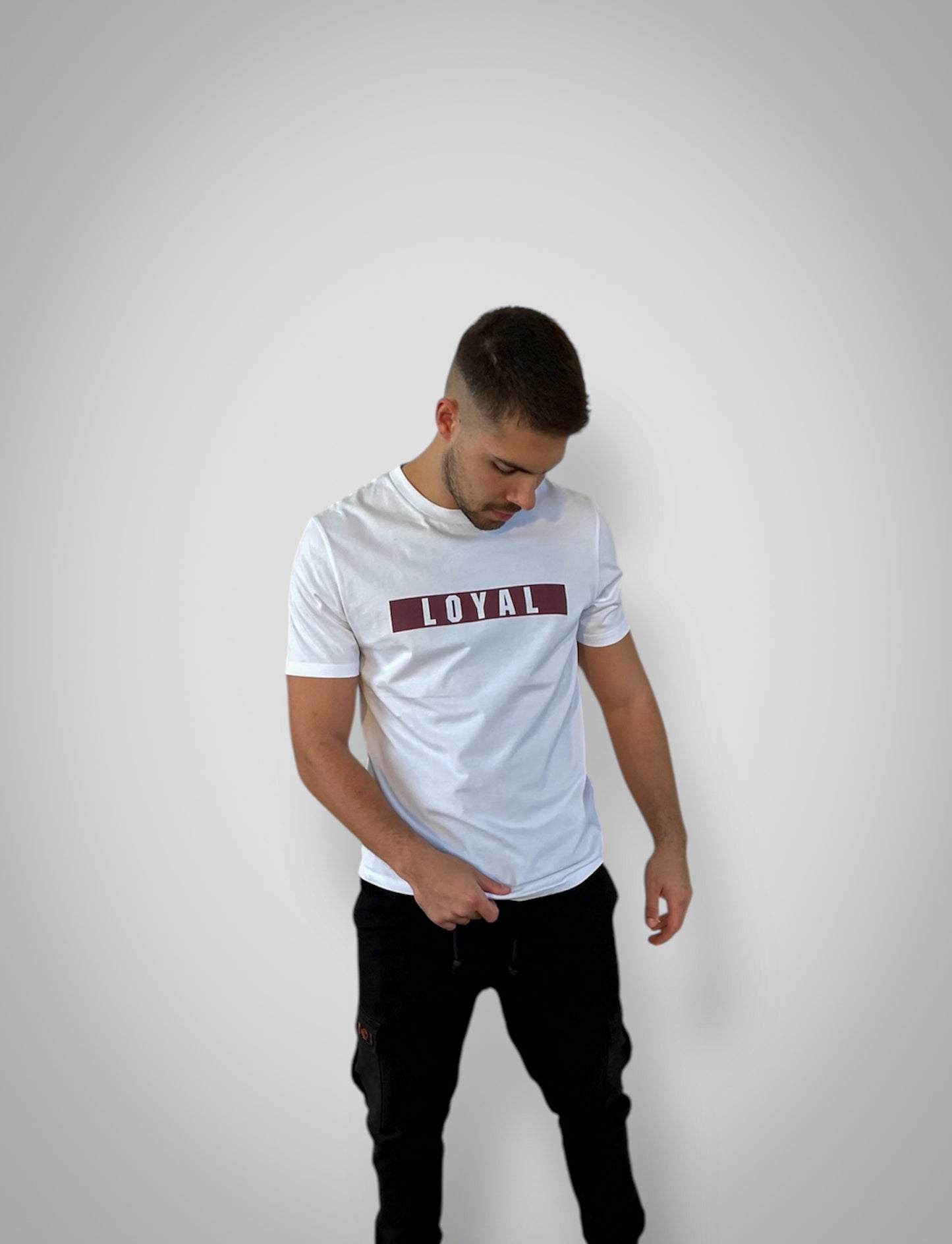 Line Garnet Limited Tee White