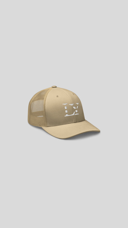 MESH CAP BEIGE AND WHITE