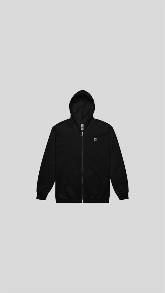 Zip hoodie black
