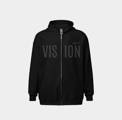 All Black Zip Hoodie Black