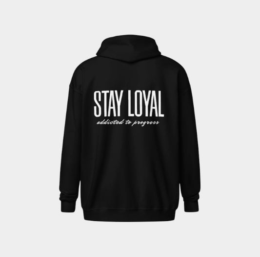 Black Zip Hoodie Stay Loyal