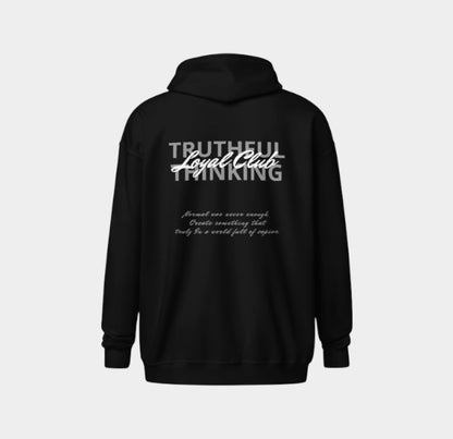 Black Zip Hoodie Loyal Club