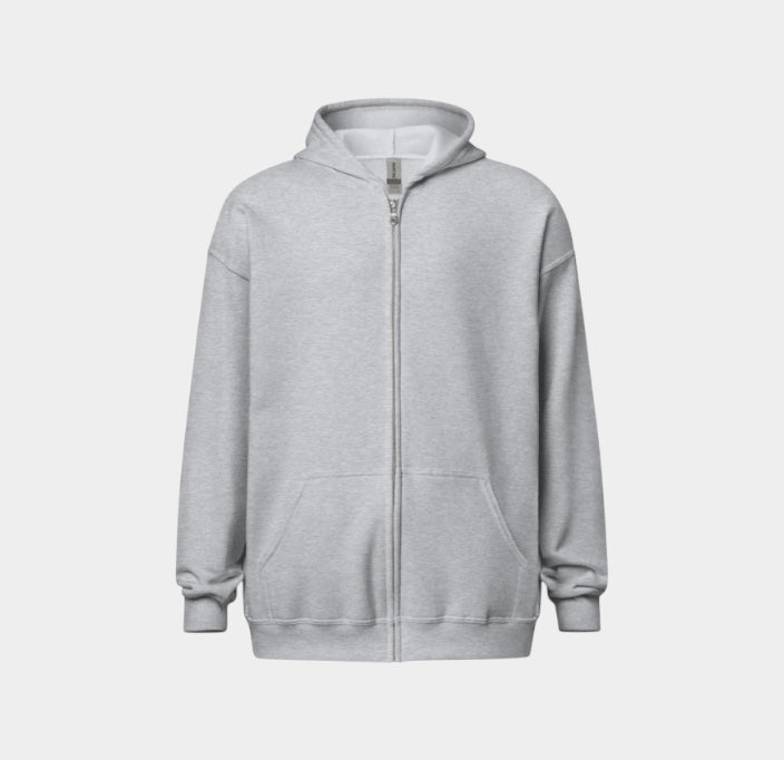Grey Zip Hoodie Stay Loyal