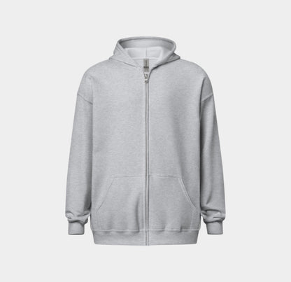 Grey Zip Hoodie Stay Loyal